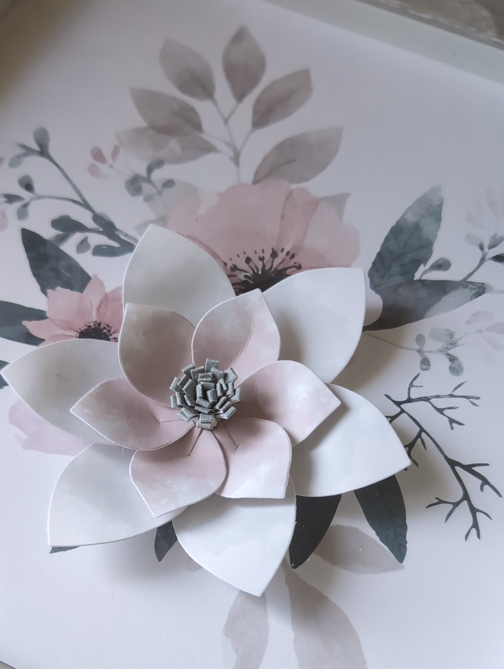 Framed Pink Floral 3D Wall Art Set Of 2 - Picture 6 of 12